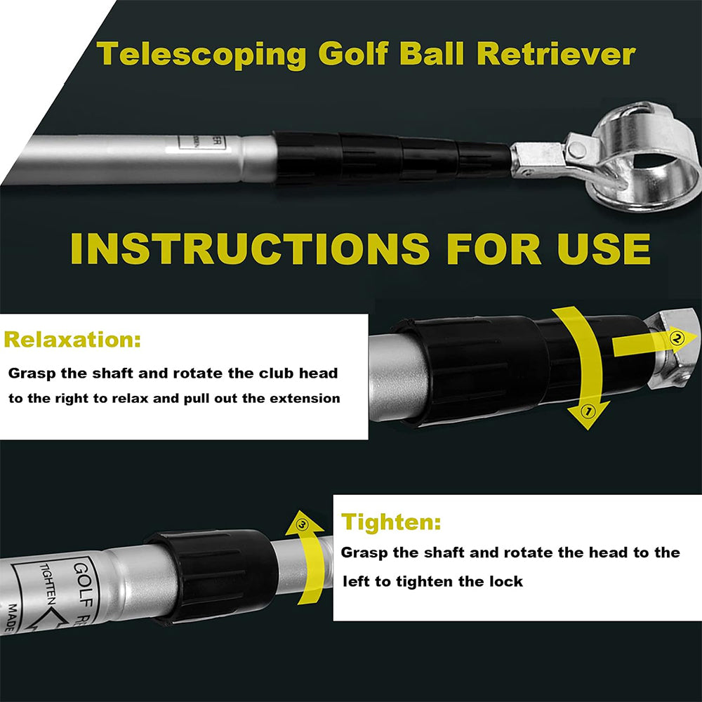 Golf Ball Retriever 15ft 18ft  Aluminum Alloy Golf Ball