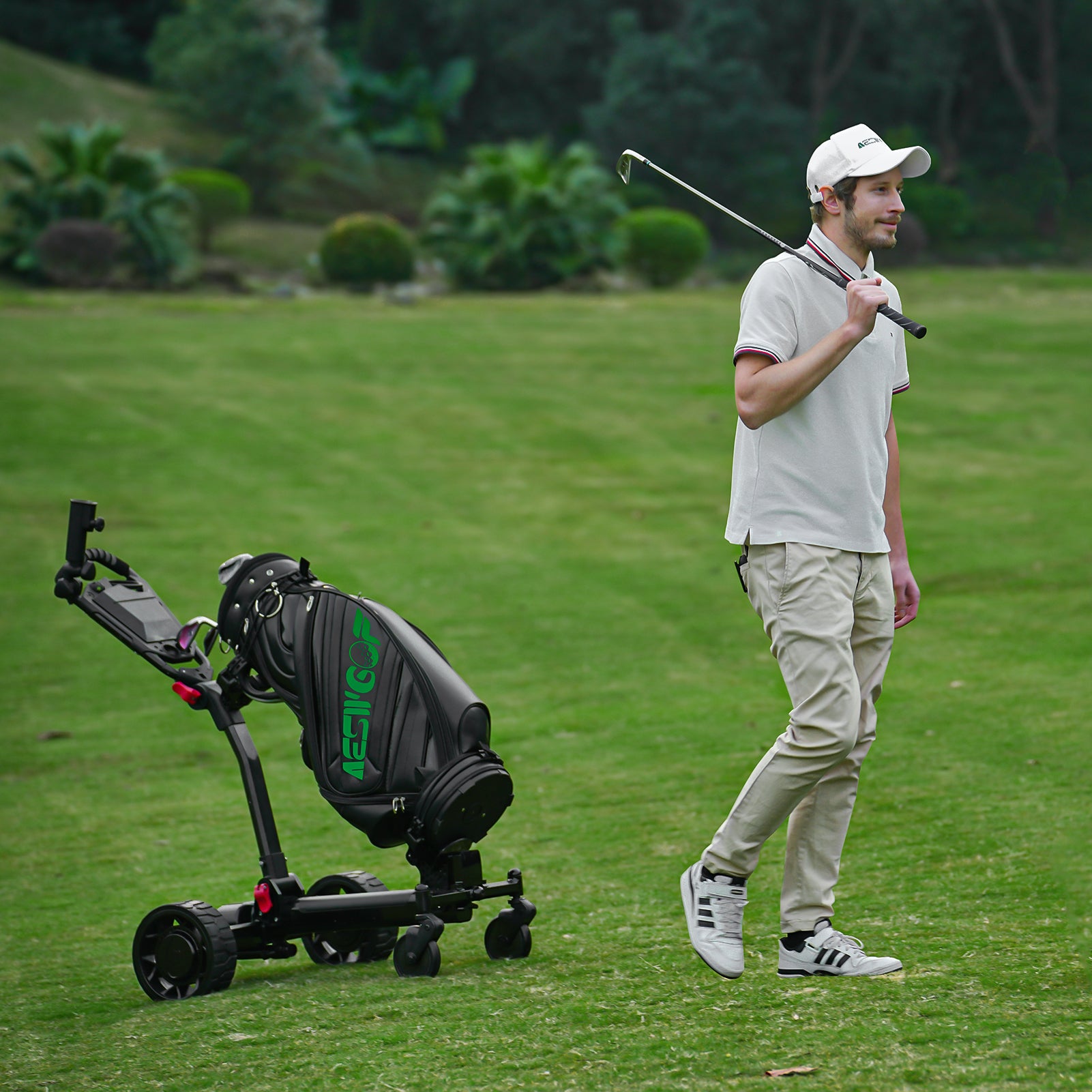 ESWING Golf Electric Trolley Bluetooth Remote Control Follow Golf Car