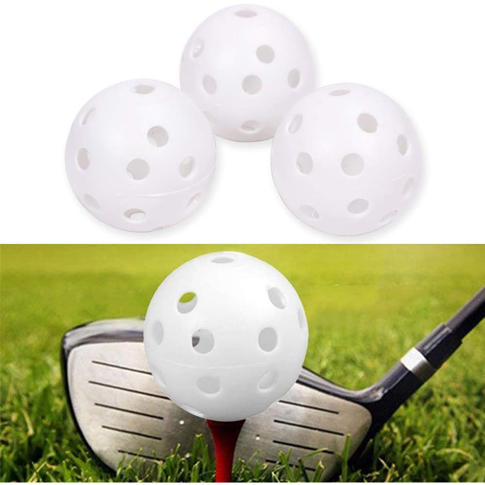 48PCS  Practice Plastic Golf Perforation Golf Ball
